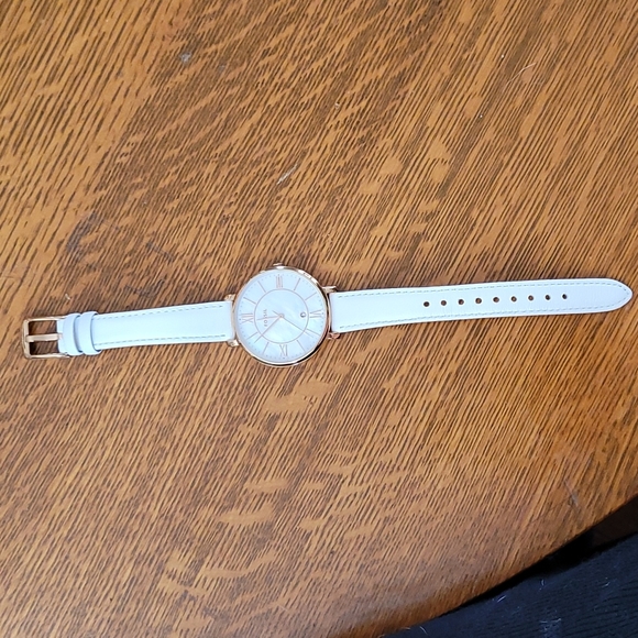 Fossil Jacqueline Date Leather Watch White & Rose Gold - Picture 2 of 12